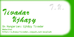 tivadar ujhazy business card