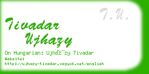 tivadar ujhazy business card